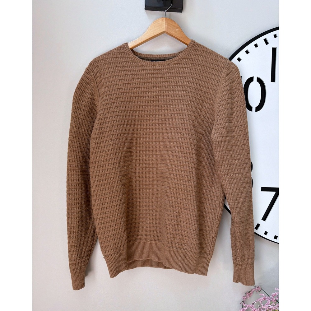 Massimo Dutti Cashmere Blend Cable Knit Sweater Beige Brown Quiet Luxury Classic